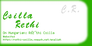 csilla rethi business card